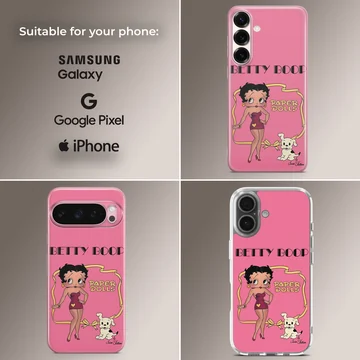 Betty Boop cartoon design on phone case — Collage