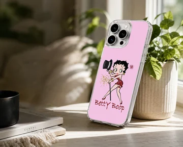 Betty Boop cartoon art on pink phone case — Lifestyle