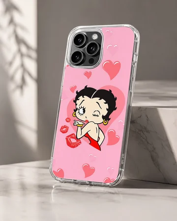 Betty Boop cartoon with hearts phone case — Hero