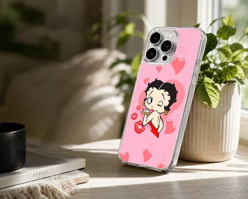 Betty Boop cartoon with hearts phone case — Lifestyle