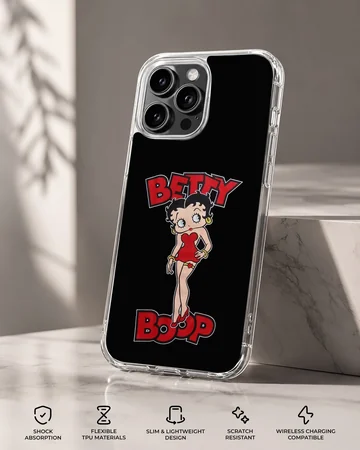 Playful Betty Boop cartoon design on a phone case — Specs