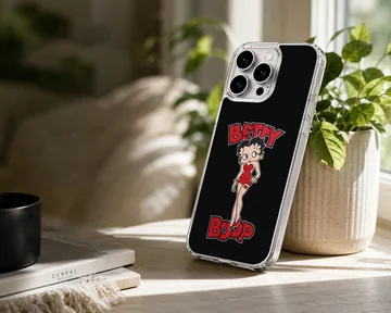 Playful Betty Boop cartoon design on a phone case — Lifestyle