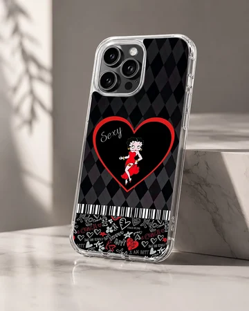 Betty Boop phone case with heart design — Hero