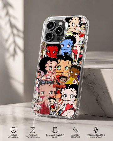 Betty Boop collage featuring playful cartoon characters on phone case — Specs
