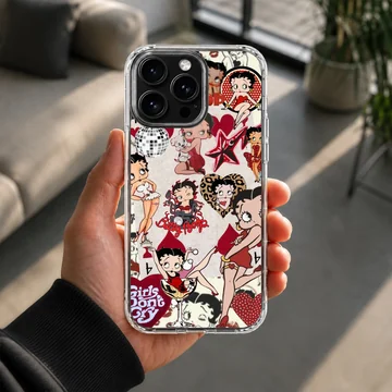 Betty Boop cartoon collage design phone case — Lifestyle