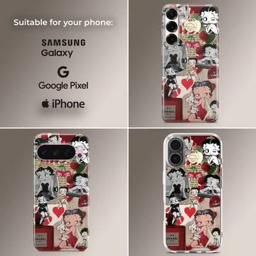 Betty Boop cartoon collage with playful design on phone case — Collage
