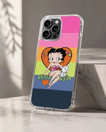 Playful Betty Boop cartoon artwork on phone case