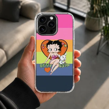 Playful Betty Boop cartoon artwork on phone case — Lifestyle