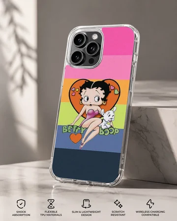 Playful Betty Boop cartoon artwork on phone case — Specs