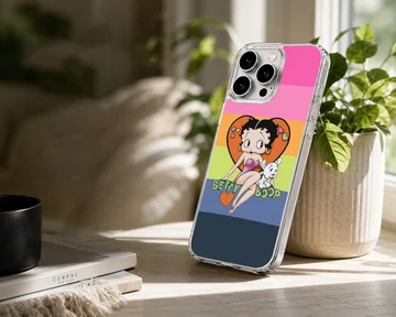 Playful Betty Boop cartoon artwork on phone case — Lifestyle