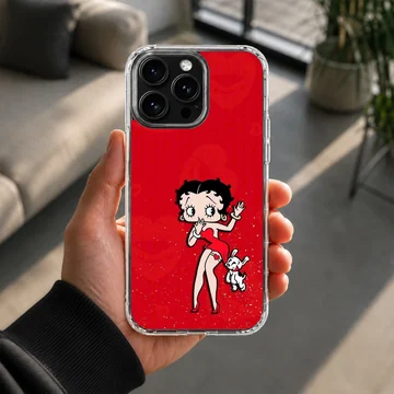Betty Boop with Pup digital illustration phone case — Lifestyle