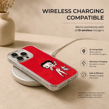 Betty Boop with Pup digital illustration phone case — Charging