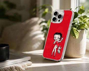Betty Boop with Pup digital illustration phone case — Lifestyle
