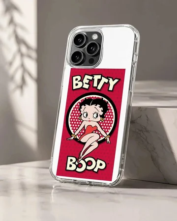 Betty Boop cartoon design on a vibrant phone case