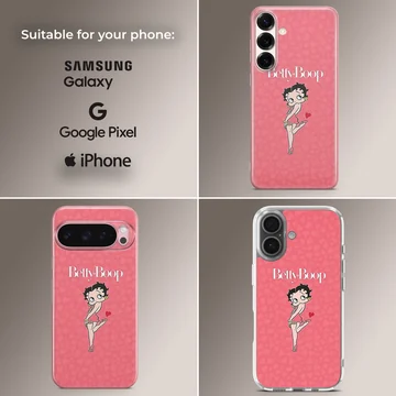 Betty Boop retro cartoon design on phone case — Collage