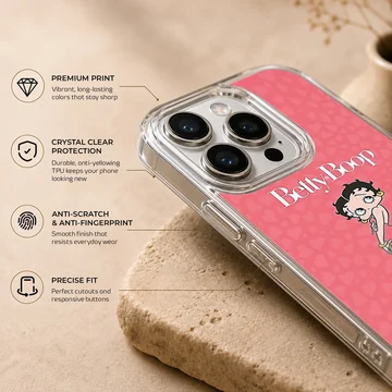 Betty Boop retro cartoon design on phone case — Info