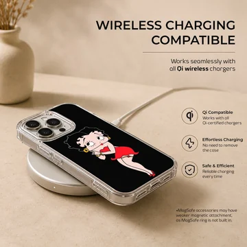 Betty Boop cartoon design on a phone case — Charging