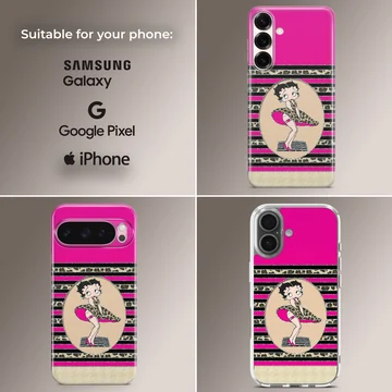 Betty Boop cartoon design on a phone case — Collage