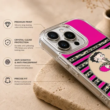 Betty Boop cartoon design on a phone case — Info