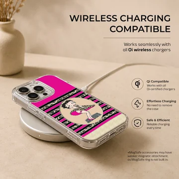 Betty Boop cartoon design on a phone case — Charging