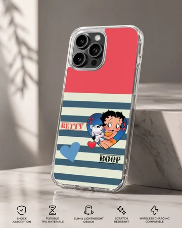 Betty Boop playful cartoon design phone case — Specs