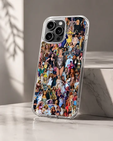 A dynamic collage of Beyoncé poses on a phone case — Hero