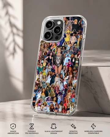 A dynamic collage of Beyoncé poses on a phone case — Specs
