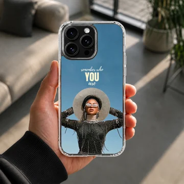 Beyoncé inspired artwork with bold typography phone case — Lifestyle