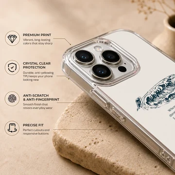 Bible verses phone case with waves design and inspirational quote — Info