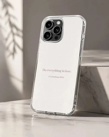Inspiring Bible verse in minimal typography phone case