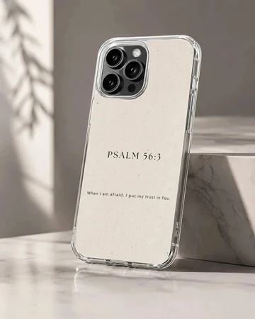 Minimalist Bible Verse Psalm 56:3 phone case