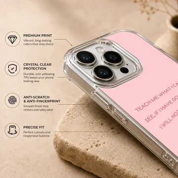 Phone case featuring Job 34:32 Bible verse — Info