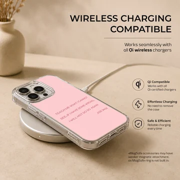 Phone case featuring Job 34:32 Bible verse — Charging