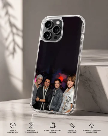 Big Time Rush band members on a sleek phone case — Specs