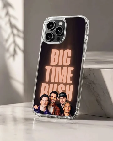 Big Time Rush members and bold typography phone case