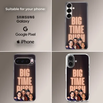 Big Time Rush members and bold typography phone case — Collage