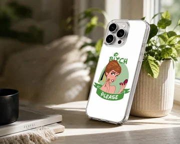 Bitch Please phone case with playful cartoon design — Lifestyle