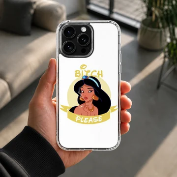 Cartoon design with 'Bitch Please' text on phone case — Lifestyle