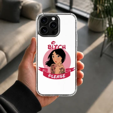 Bitch Please design featuring bold typography and cartoon style on phone case — Lifestyle