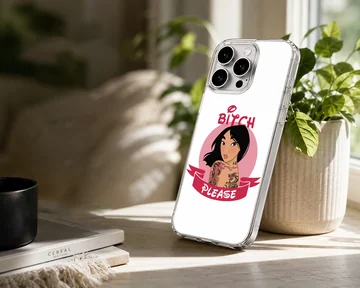 Bitch Please design featuring bold typography and cartoon style on phone case — Lifestyle