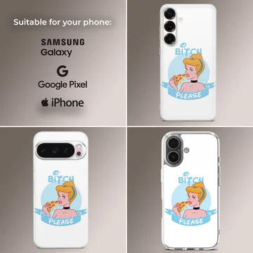 Bitch Please whimsical illustration phone case design — Collage