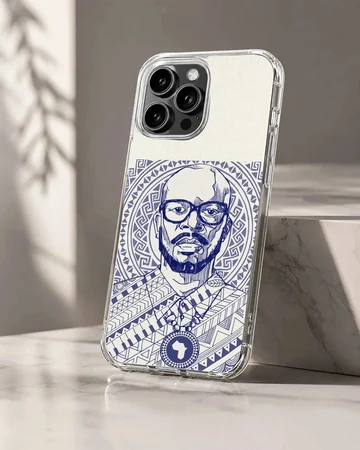 Black Coffee geometric design on phone case