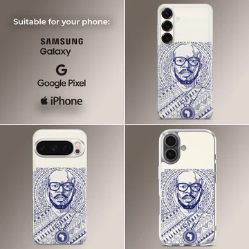 Black Coffee geometric design on phone case — Collage