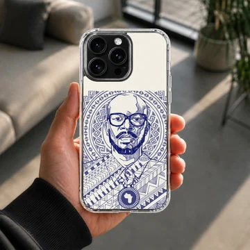 Black Coffee geometric design on phone case — Lifestyle