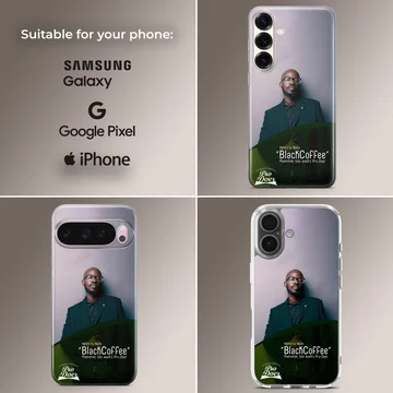 Black Coffee portrait on music icon phone case — Collage