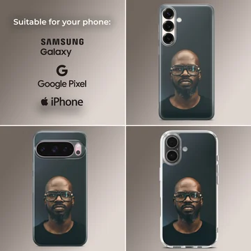 Photographic portrait of Black Coffee on a phone case — Collage
