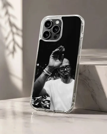Black Coffee music icon design on a phone case.