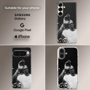 Black Coffee music icon design on a phone case. — Collage