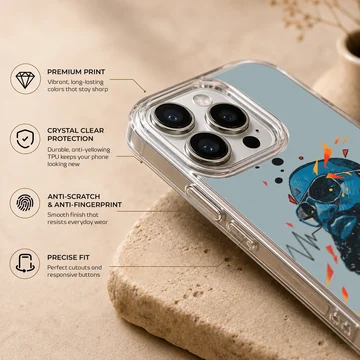 Digital illustration of musical icon Black Coffee on phone case — Info