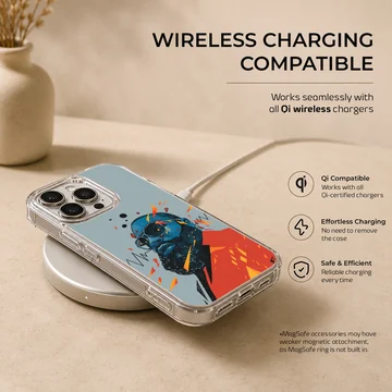 Digital illustration of musical icon Black Coffee on phone case — Charging